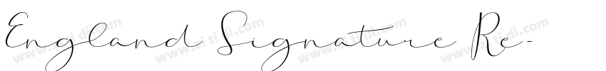 England Signature Re字体转换